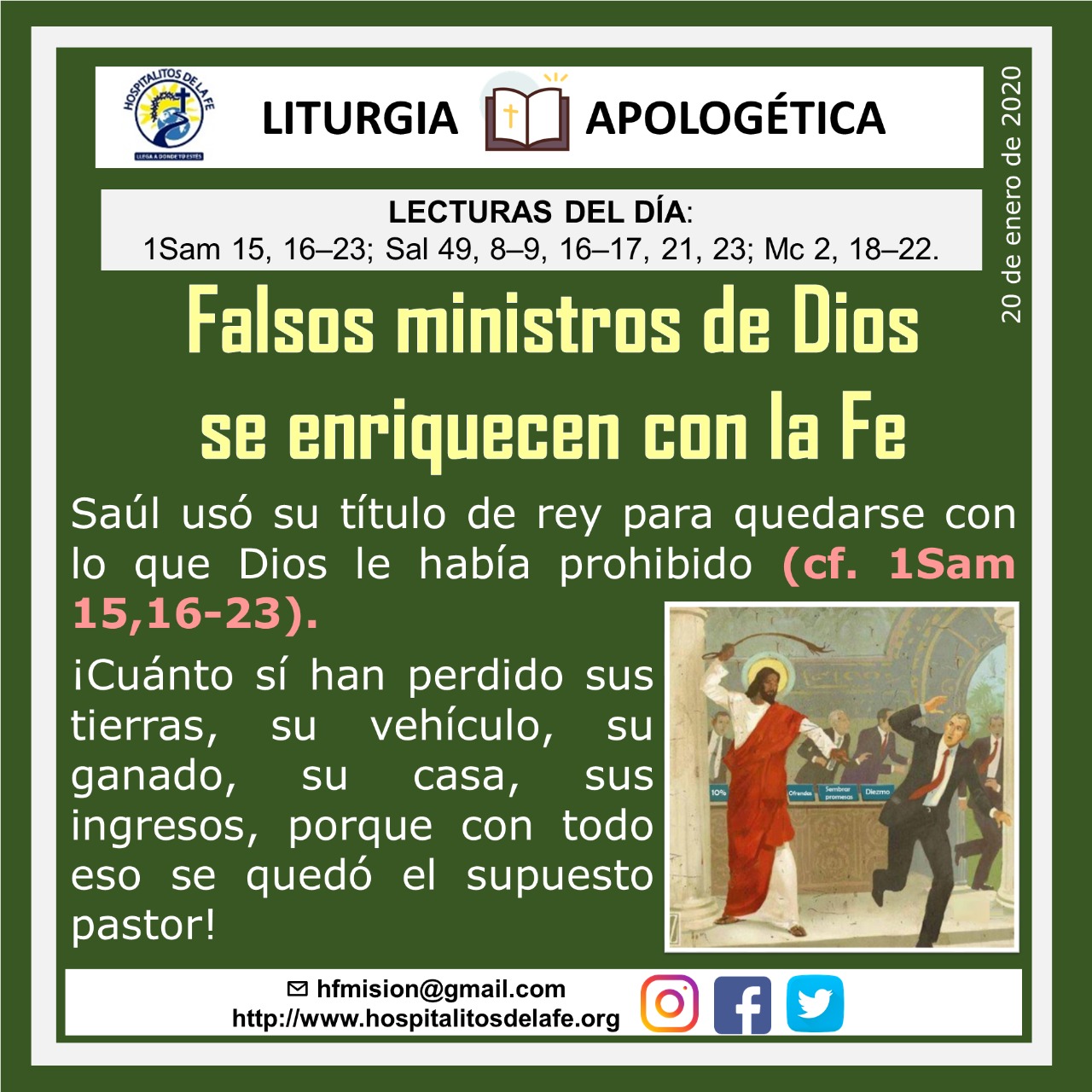 Lectura De Hoy De La Iglesia Católica