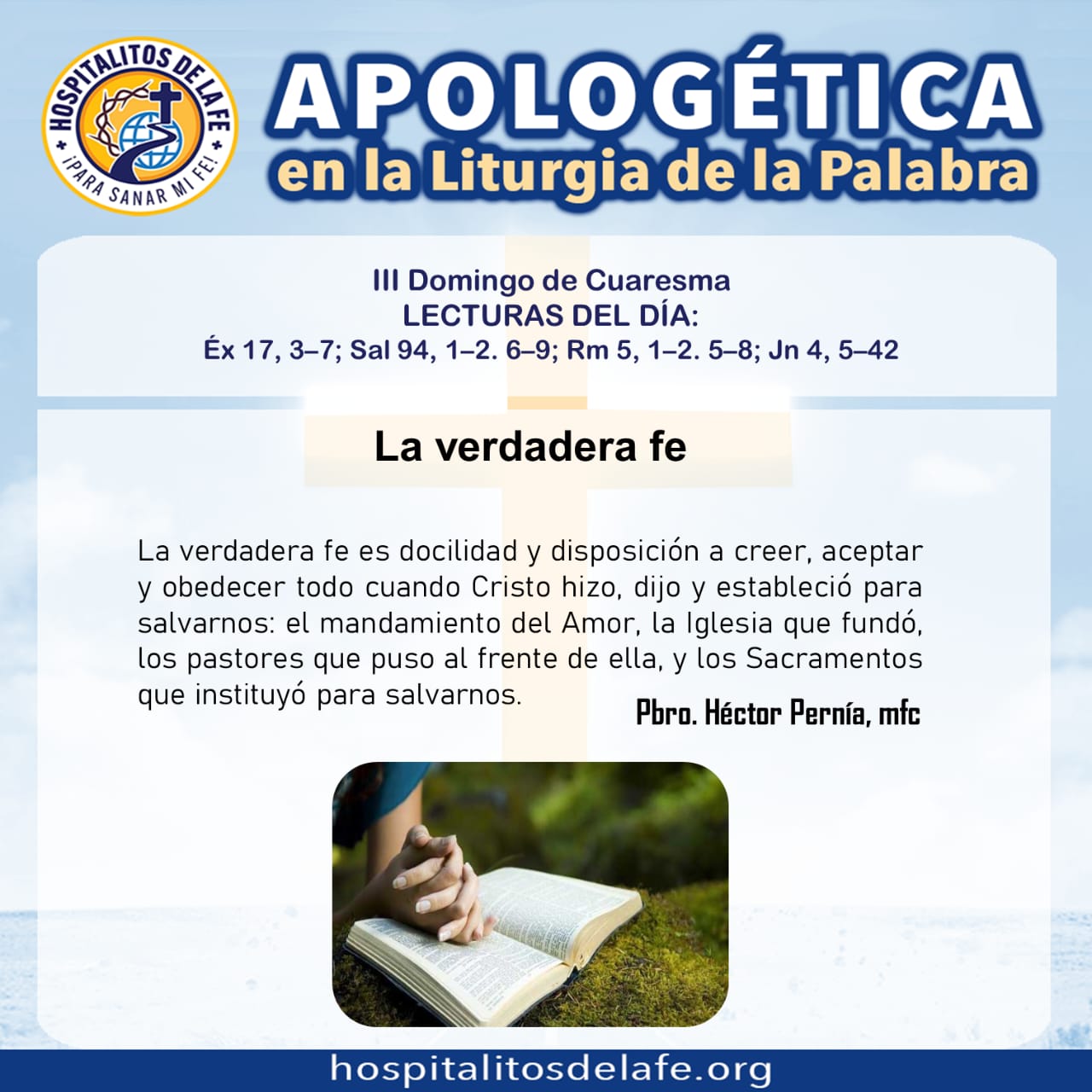 La Verdadera Fe - Hospitalitos de la Fe - Para Sanar mi Fe
